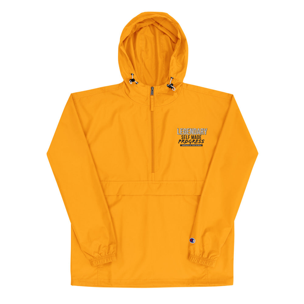 LEGENDARY SELF MADE YELLOW Embroidered Champion Packable Jacket